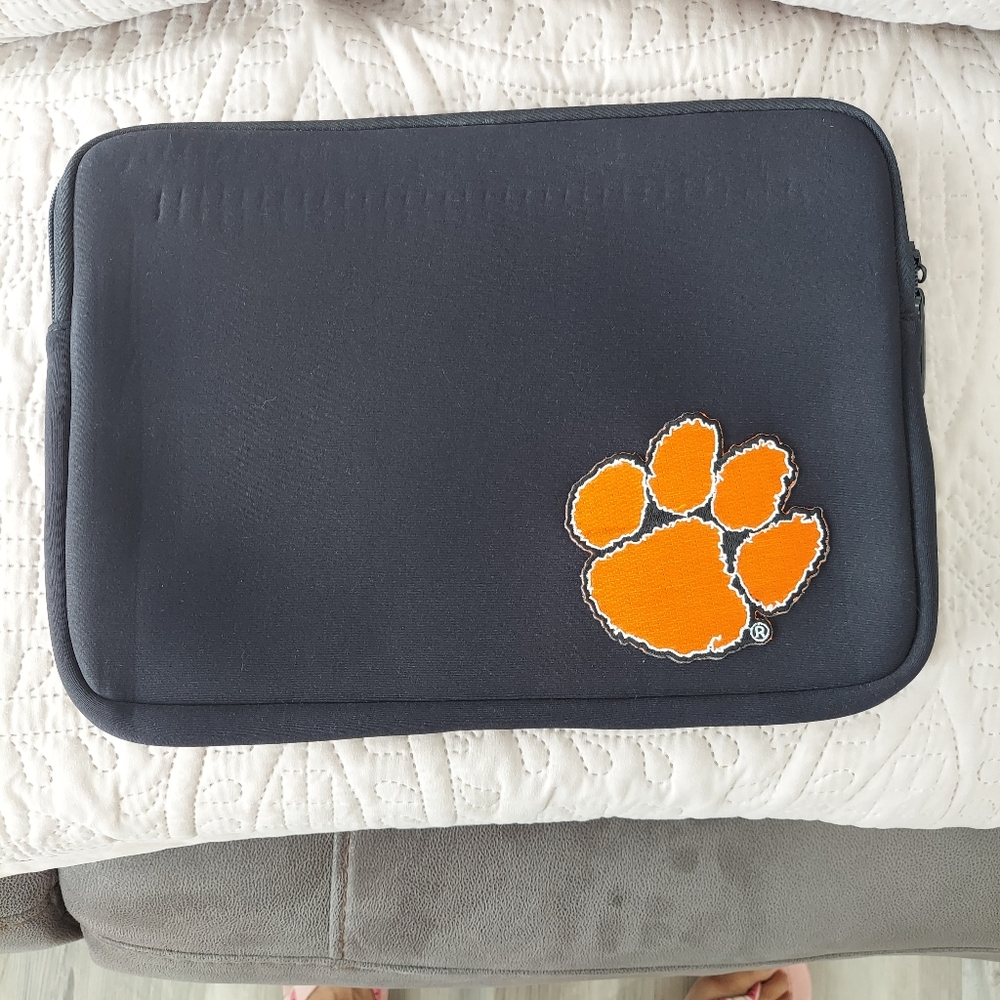 Clemson University black tablet or laptop case 13x9